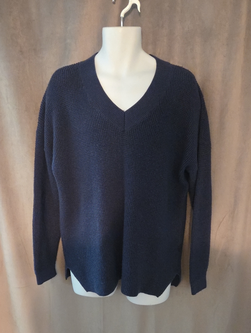 Kersh XXL Navy V-Neck Knit Sweater